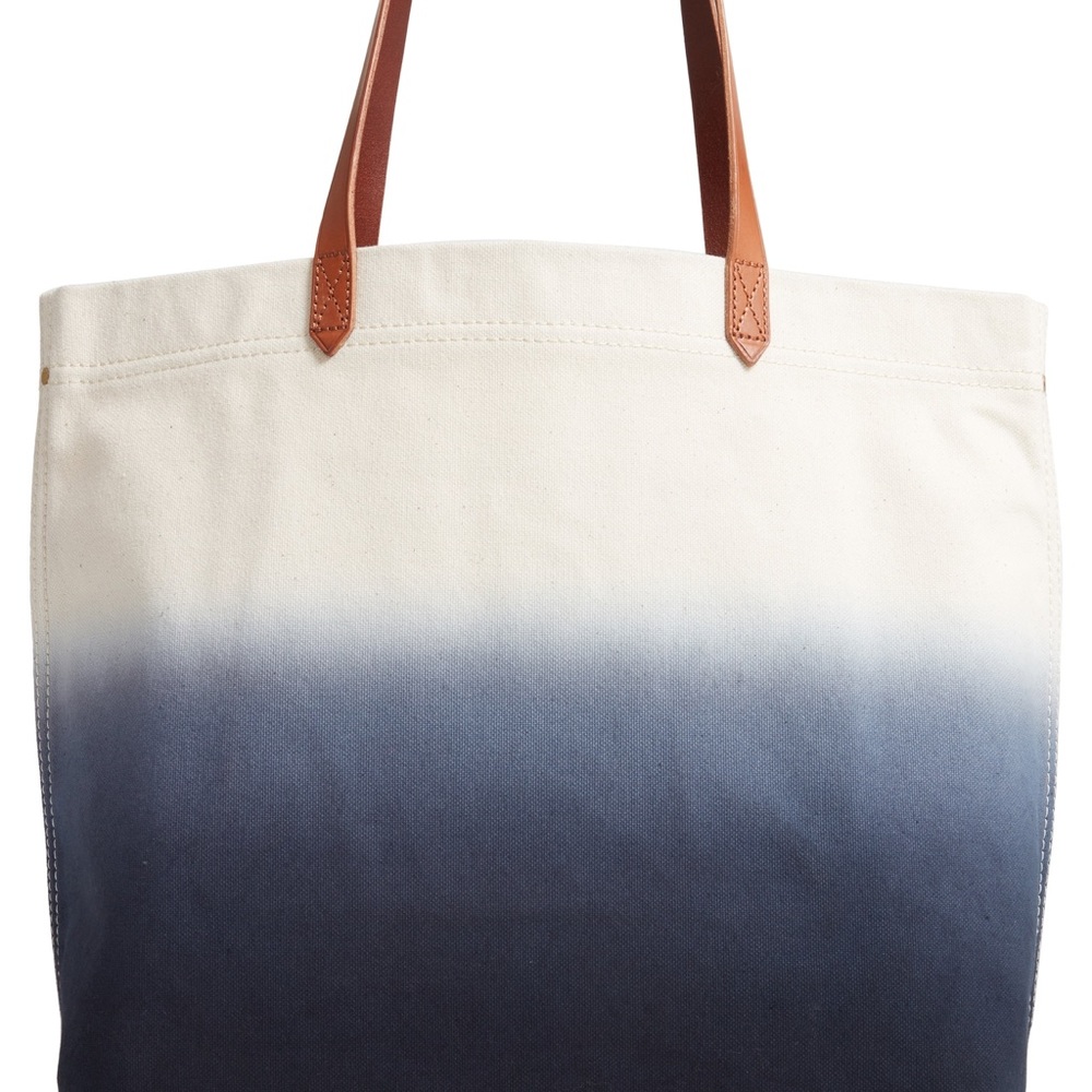 Madewell canvas transport dip dye indigo tote